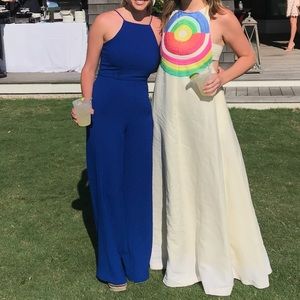 Black Halo Blue Jumpsuit